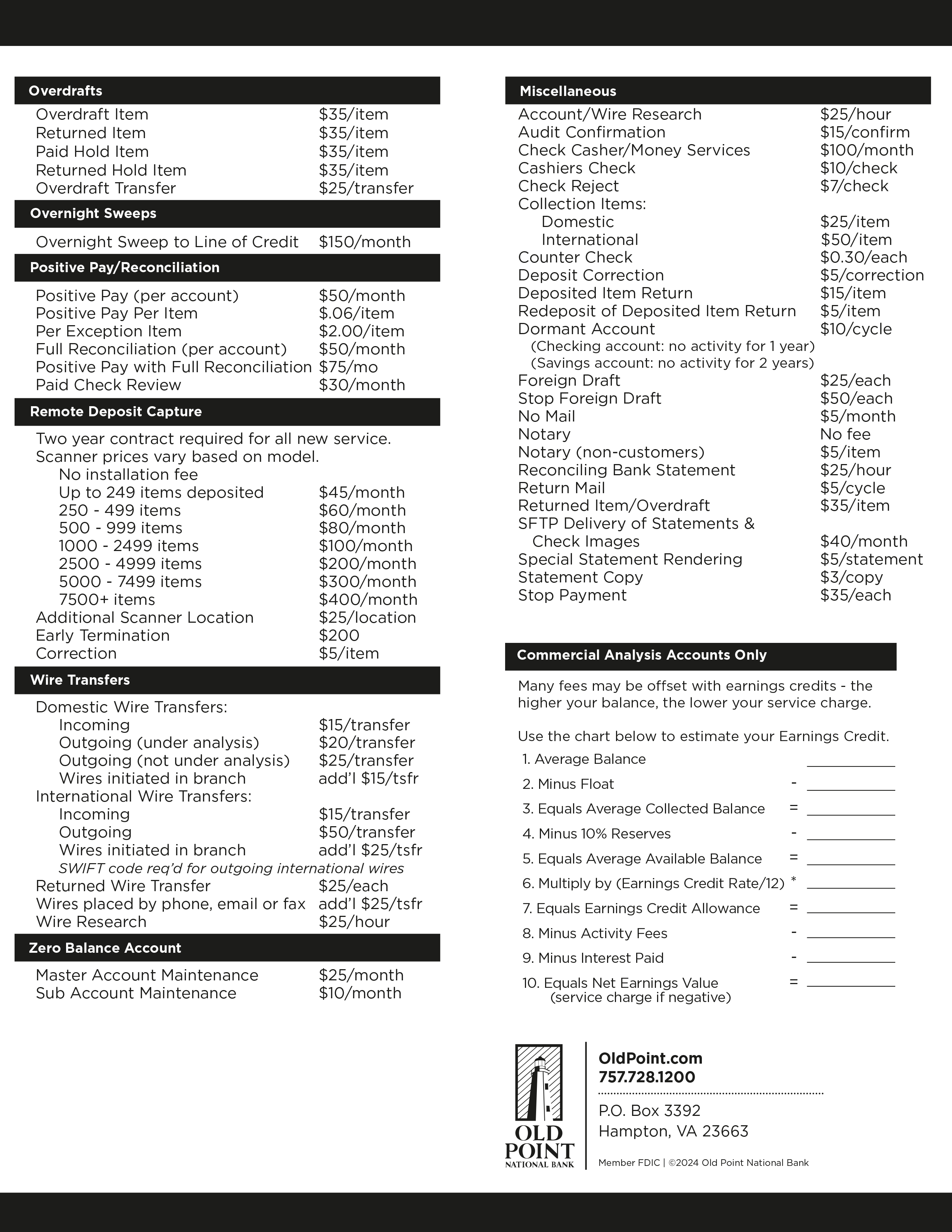 Commercial Solutions Pricing Guide